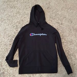 Black champion hoodie